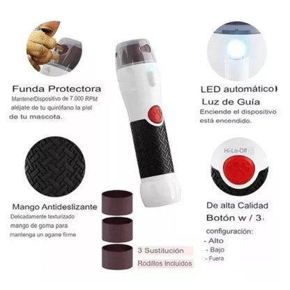 LIMADOR ELÉCTRICO DE UÑAS CANINO Y FELINO