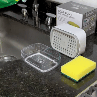 DISPENSADOR DE JABÓN 2 EN 1